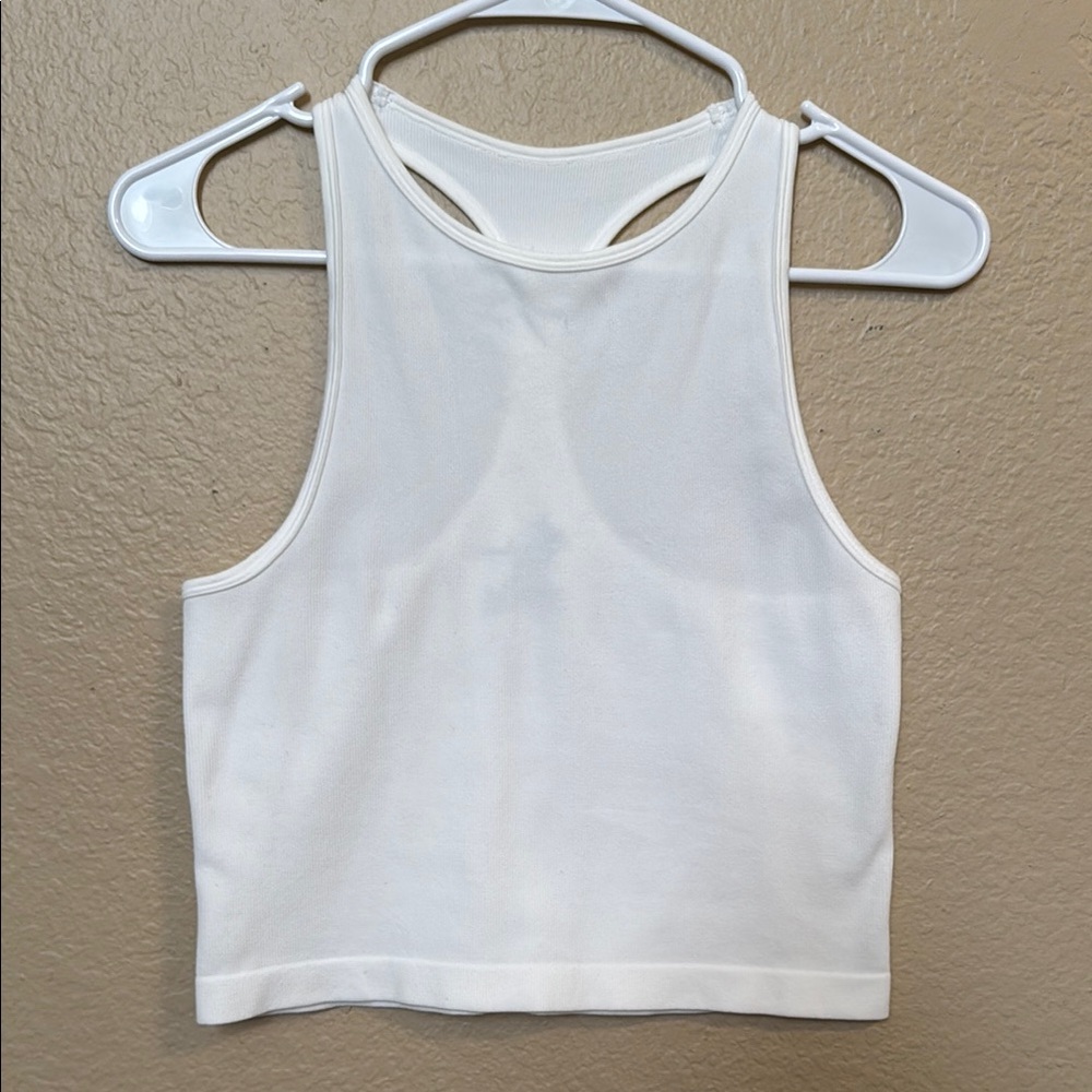 Free People Intimately White Sleeveless Crop Top- M/L